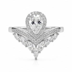 Anello Romantico a Forma di Corona e Occhio di Cavallo, Gioielli da Sposa per Signore - Product Image 6