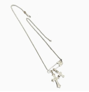 Collar con Colgante de Cruz Doble Plateada, Cadena con Zircones, Joyería Religiosa Ortodoxa, Amuleto Unisex para Regalo - Product Image 1