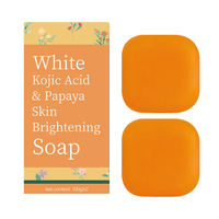 Jabón Artesanal de Cúrcuma, Quercetina, Papaya y Naranja Dulce, Limpiador Herbal para la Limpieza Facial y Corporal
