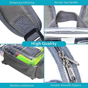 Sac à dos transparent en PVC imperméable personnalisé pour femmes, sac à dos transparent en PVC - Product Image 3