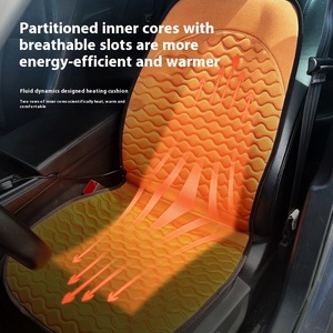 Coussin de siège chauffant intelligent 12V pour l'hiver, en polyester, universel pour voiture, berline, camion, vente en gros du fabricant YM-2023- - Product Image 2