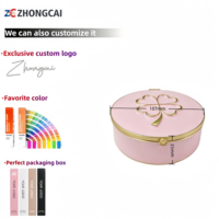 Boîte à bibelots charmante en forme de trèfle rose avec miroir, bordure dorée, organiseur de bureau pour petits objets, cadeau idéal pour les filles