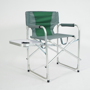 كرسي مخرج قابل للطي من الفولاذ/الألومنيوم مع طاولة شاي وحقيبة جانبية، كرسي مخرج مرتفع قابل للطي - Product Image 1