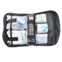 Trousse de premiers secours JCMED verte avec bandes réfléchissantes, trousse de premiers secours de survie avec fournitures médicales d'urgence essentielles