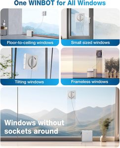 ECOVACS WINBOT Limpiador de ventanas ultrasónico inteligente Sistema de protección de 9 etapas Eléctrico Todos los tipos de ventanas Hogar al aire libre - Product Image 2