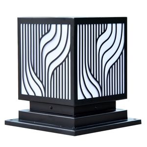 Lampe à pilier LED étanche pour extérieur, jardin, cour, éclairage carré, 220V, base E27, durée de vie de 50000 heures - Product Image 5