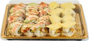 Disposable Clear Lid PS+OPS Sushi Packaging <b>Box</b> Stackable Design 800 Sets Pack for Sushi & Hamburger - Product Image 4