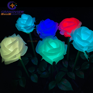 Décoration de mariage en plein air 24V RGB blanc rouge Rose lumière led fleur artificielle - Product Image 3