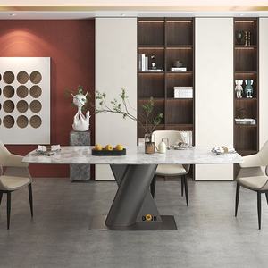 2025 American Style Modular Dining <strong>Table</strong> Set Nano White Family Marble Dining <strong>Table</strong> <strong>Space</strong> <strong>Saver</strong> Guangzhou Dining <strong>Table</strong> <strong>And</strong> <strong>Chairs</strong> - Product Image 1