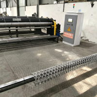 Machine de tissage horizontale CNC pour gabions, équipement de production rapide de filets pour cages en pierre pour travaux hydrauliques