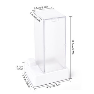 Distributeur automatique de tampons de coton carrés en acrylique, boîte de rangement anti-poussière pour salon de manucure et soins des ongles - Product Image 2