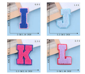 Patchs de lettres en Chenille multicolores, 1 pièce, pour serviette, alphabet <span class=keywords><strong>et</strong></span> vêtements de broderie, offre spéciale - Product Image 4