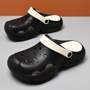 Guru <b>Clogs</b> EVA Outsole Thick Sole Breathable Summer Outdoor Beach Shoes Couple Soft Soled Slippers Home Wear - Product Image 4