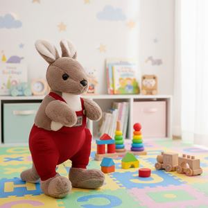 Nouvelles peluches kangourou super douces personnalisées en gros, jouets en peluche mignons de dessin animé pour cadeaux promotionnels - Product Image 4