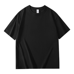 เสื้อยืดคอตตอนทรงโอเวอร์ไซส์ ลายพิมพ์  แบบถัก  ไม่มีลาย  พร้อมโลโก้แบบกำหนดเอง  ทรงหลวมสำหรับผู้ชาย - Product Image 2