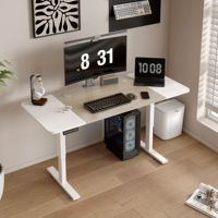 Table de bureau électrique AOR en promotion, surface en bois extensible, avec éclairage RGB, personnalisable et multi-usages