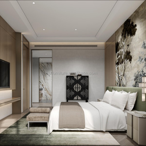 Juego de Muebles Modernos para Dormitorio de Hotel Cinco Estrellas, Panel de Madera Sólida, Personalizado por Fábrica Directa para Sala de Estar y Dormitorio - Product Image 5