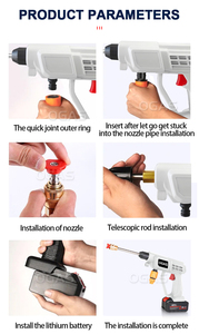 Pistola de lavado de coches eléctrica OGAS ABS, bomba de alta <span class=keywords><strong>presión</strong></span>, 68bar, 48V, inalámbrica, <span class=keywords><strong>Motor</strong></span> de cobre puro, pistola de espuma de chorro de <span class=keywords><strong>agua</strong></span> - Product Image 4