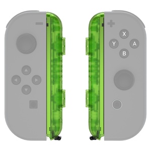 EXtremeRate Clear Green DIY Replacement Shell Custom Controller Wrist Strap Housing Buttons for Nintendo <b>Switch</b> & <b>Switch</b> OLED - Product Image 1