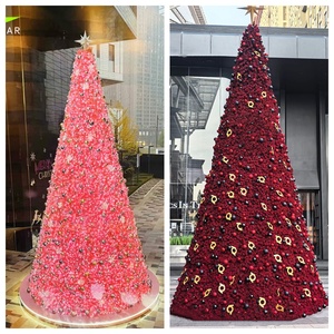 Árbol de Navidad Comercial Gigante de 30 pies/9 m, 25 pies, 20 pies, 15 pies, Árbol de Navidad Artificial Comercial con Luces LED para Decoración - Product Image 5