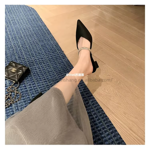 Nuevas Sandalias de Verano para Mujer, Tacones Gruesos, Sandalias Puntiagudas, Sandalias de Tacón Alto de Moda, de Goma y PU para Mujer - Product Image 5