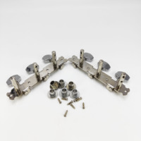 Mécaniques d'accordage en acier électroplaqué à un trou pour guitare folk, tête triple, engrenage tout métal pour guitare acoustique