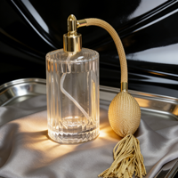 Flacon de parfum en verre rechargeable de 100 ml, 30 ml, 50 ml avec atomiseur à brume fine, flacon vintage pour parfum de luxe