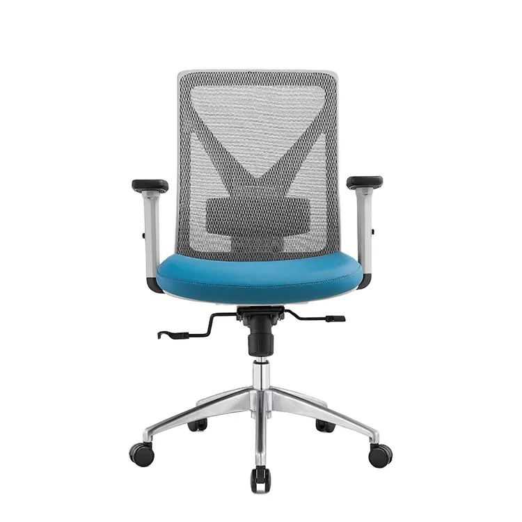 Modedesign 6 Schlösser Stuhl Büro Executive Drehbarer ergonomischer Computers tuhl Mesh Grey Office Chair