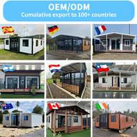 Maisons conteneurs 40 pieds, maison de luxe, maison conteneur préfabriquée modulaire 40 pieds, 2 chambres, pliable et extensible