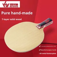 SANWEI Professional Fextra 7, lame de tennis de table, authentique, sept plis, bois pur, design nordique, raquettes de tennis de table horizontales