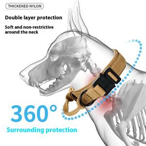 Aanpassen Zware Verstelbare Duitse Herder Nylon Tactisch Uitlopende Hond Halsbanden Hondenhalsband - Product Image 4
