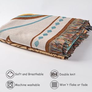 Vente en gros bon marché Logo personnalisé 2024 Fashion Southwest décoratif tissage Style bohème housse de canapé couverture couvre canapé chaise <span class=keywords><strong>lit</strong></span> - Product Image 4