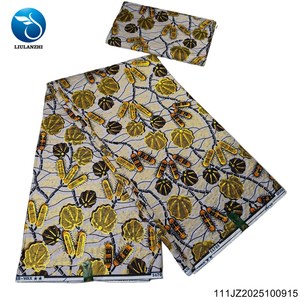 Super Holland 100% algodón peinado Ankara imprime telas africano dorado gran cera brocado vestido tejido ML111 con piedras - Product Image 4