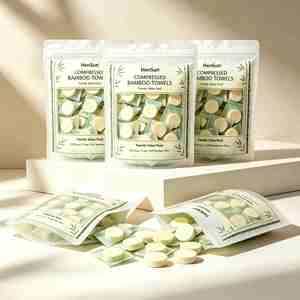 Disposable Compressed clean face hand towel bamboo Face Towel paper <b>Tablets</b> Soft tissue Nonwoven Customized - Product Image 3