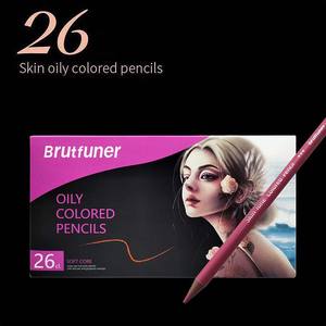 <span class=keywords><strong>BRUTFUNER</strong></span> 26/50/72 tons de peau à base d'huile pré-aiguisé 3.8mm boîte de papier de plomb enfants artiste livre de coloriage Portrait crayons de couleur - Product Image 2