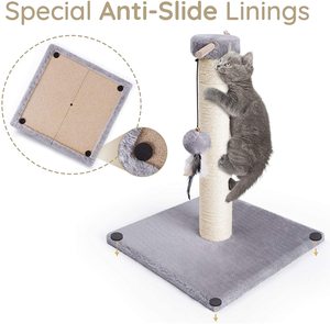 Kucing menggaruk tiang tali Sisal alami dan bola gantung pohon kucing memanjat bingkai mainan - Product Image 3
