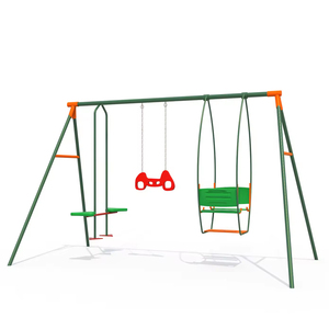 Set di <span class=keywords><strong>altalena</strong></span> per bambini giocattolo per bambini in metallo stile personalizzato materiale di colore per esterni tipo di origine gioco tipo di età gamma posto modello - Product Image 1