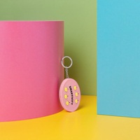 Porte-clés parlant personnalisable avec 6 sons pré-enregistrés Porte-clés en plastique personnalisé imprimé UV