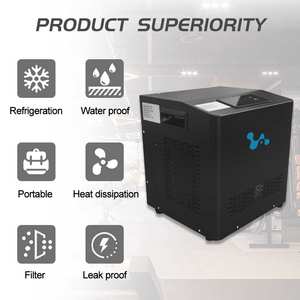 Vanace Portable 2/3HP 600W Refroidisseur d'eau pour bain de glace 750L Eau de refroidissement à économie d'énergie pour la détente Étanche - Product Image 5
