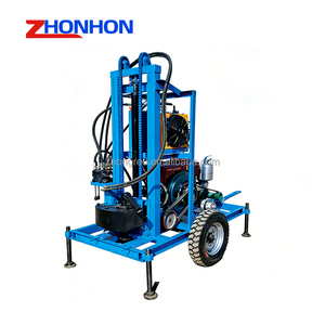 Foreuse mobile sur roues de 22 CV, diesel, pour <span class=keywords><strong>forage</strong></span> de puits <span class=keywords><strong>d</strong></span>'eau en roche dure, profondeur 100 m, diamètre de <span class=keywords><strong>forage</strong></span> 100-300 mm, avec pompe - Product Image 3