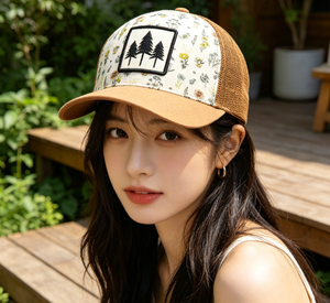 Casquette de camionneur avec patchs en chenille, logo brodé, dos en maille, fermeture snapback pour hommes, personnalisable, faible MOQ, expédition rapide, haute qualité, respirante - Product Image 1