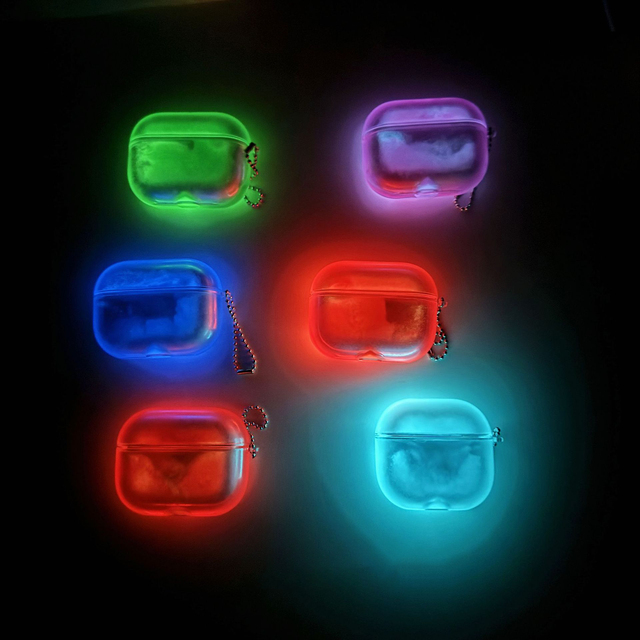 Luminous Flowing Sand Earphone Case for Airpods 4 3 2 TPU Anti Lost Protective Earphone Cover for Airpods Pro