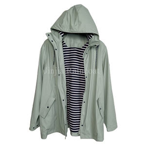Chaqueta <span class=keywords><strong>impermeable</strong></span> para exteriores de pu para mujer, cortavientos con capucha verde, <span class=keywords><strong>impermeable</strong></span> - Product Image 5