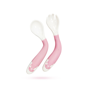 Juego de <span class=keywords><strong>Cuchara</strong></span> y Tenedor para Bebé con Diseño Personalizado OEM al por Mayor, Mango de Alta Resistencia, Utensilios de Alimentación para Niños Pequeños con Estuche de Almacenamiento - Product Image 2