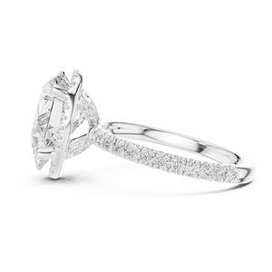 Anillo de Compromiso Premium Halo Solitaire con Diamante en Forma de Pera, Plata de Ley 925, 4.25 Quilates, Certificado IGI, para Bodas y Fiestas de Lujo, 2026 - Product Image 4