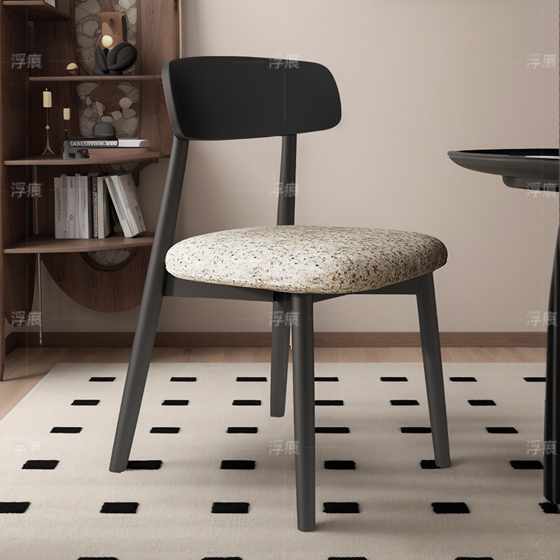 Black with a seven-color gradient, dotted cotton linen pattern