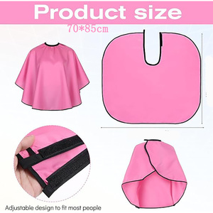 Capa de Peluquería Corta Impermeable con Logotipo Personalizado de Fábrica, para Estilistas, Salones de Belleza, Barberos, Peluqueros, de Poliéster, para Maquillaje, Unisex - Product Image 3