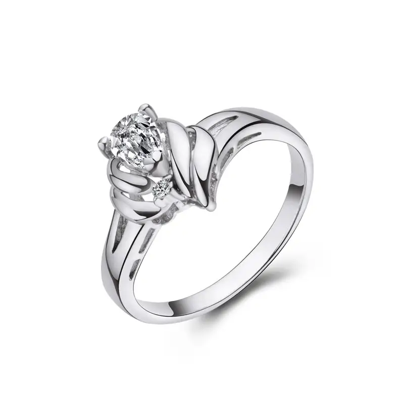 Keiyue cincin pernikahan perak murni 925, cincin multilapis, cincin pernikahan gaya klasik zirkon, warna halus, cincin pernikahan perak Sterling 925