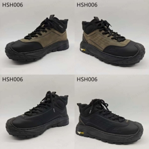 Bottes de randonnée ZYF, Foggy Mountains, semelle en caoutchouc à adhérence supérieure, chaussures de randonnée en cuir nubuck noir/marron, HSH005 - Product Image 4