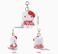 Porte-clés en peluche chat bleu avec nœud, 4 pouces, super doux, en coton PP, jouet en peluche de haute qualité